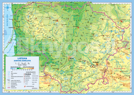 Lietuvos gamtinis ir administracinis žemėlapis (A3)