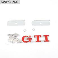 Automobilio priekinių grotelių ženklelis Metalinis GTI logotipo lipdukas VW Polo Golf 5 6 Passat B3 Scirocco Tiguan Jetta Touareg Beetle Touran CC
