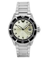 Emporio Armani World Explorer Nerūdijančio plieno pilkas ciferblatas Kvarcinis AR11683 100M Vyriškas laikrodis pilka