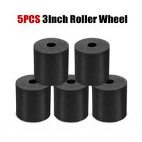 3 colių / 6 colių atsarginis volelio ratukas 5 vnt. juodas tvirtas 3Inch 75mm