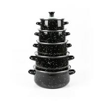 5 vnt./rinkinys Vieno puodo, troškintuvo, emaliuoto puodo su dangčiu, virtuvės maisto gaminimo indų, puodo su rankena, virtuvės troškintuvo 5pcs/set