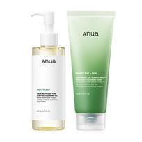Anua Heartleaf Cleansing Duo Set (Oil 200ml + Foam 150ml) – Gentle Daily Cleanser for Sebum & Pore Care with Houttuynia Cordata, Korean