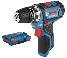 Akumuliatorinis suktuvas Bosch GSR 12 V-15 FC + lagaminas L-Boxx 102