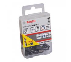 Bosch sukimo antgalių rinkinys Diamond Impact, 10 vnt, T20, 25 mm