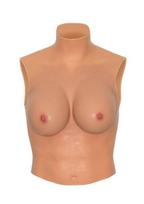 Tikroviškos silikoninės krūtys Hidden Desire Breasts Shirt DCup, smėlio spalvos