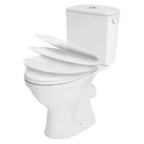"Kompakt" baltas tualetas su MERIDA 3/6 L sėdyne, 75,5 × 37 × 63 cm
