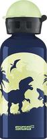 Gertuvė Sigg Alu KBT Glow Moon Dinos, 400 ml
