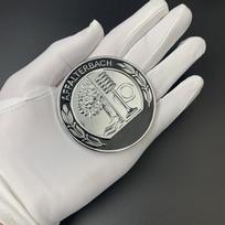 Sidabrinis emblema AMG lipdukas metalinis 57 mm AMG kapoto lipdukas AMG sparno lipdukas langų emblema Mercedes-Benz GLC GLA A/B/C/E/S