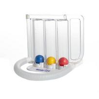Wonder Care - Giliai kvėpuojantis plaučių treniruoklis - Spirometras su 3 kamuoliukais - Mažas ir plaunamas suaugusiems, Baltas, 1 vnt. white