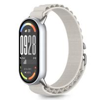 Kreminės spalvos tekstilinis dirželis "Tech-Protect Nylon Pro" laikrodžiui Xiaomi Smart Band 8 / 9 / 10 / NFC