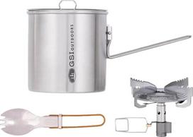 Turistinis virtuvės reikmenų komplektas GSI Outdoors Glacier Stainless Explorer, 1.1L
