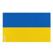 Ukrainos vėliava – 60 x 90 cm – Atsparus poliesteris – 2 metalinės kilpos – Naudojimui patalpose / lauke – Pikselio forma gryna