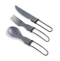 Turistinių įrankių rinkinys GSI Outdoors Tekk Trio Folding Cutlery Set, 3 dalių