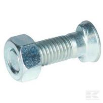 Plough Varžtas, M20x75, 2 Wide Nib, round countersunk 2075CO
