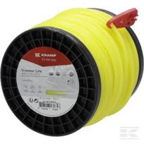 Trimerio valas Ø4,0 mm, 32 m, apvalus, geltonas, Kramp