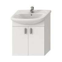 Lyra praustuvas su spintele, komplektas, 650x480 mm, h=699 mm, 2 durys, balta H4519614323001
