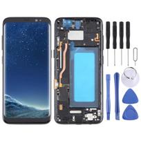 Samsung Galaxy S8 SM-G950 TFT LCD ekranas su skaitmenizatoriumi, pilnas surinkimas su rėmeliu (Juoda) juoda