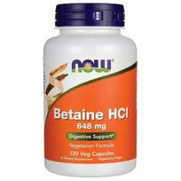 Now Foods BETAINE HCL 648 mg., 120 KAPS