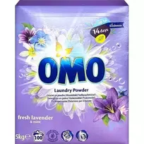 Universalūs skalbimo milteliai OMO FRESH LAVENDER & MINT, 5 kg