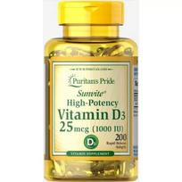 Puritan's Pride - Vitamin D3 1000 IU 200  Softgels