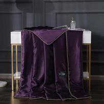 Tencel šilkinė vasarinė antklodė: Lengvas oro kondicionierius, Pavasario ir rudens antklodė, Idealiai tinka studentams 110*150 kristalo violetinė spalva