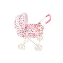 Lėlių vežimėlis BabyTrold Doll, baltas/rožinis