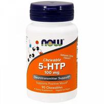 Now Foods - 5-HTP 100mg., KRAMTOMOSIOS TABLETĖS, 90 VNT. citrus