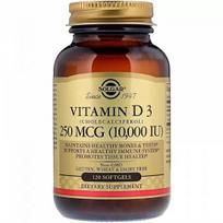 Solgar Vitaminas D3 (Cholekalciferolis), 10 000 TV, 120 minkštųjų gelių