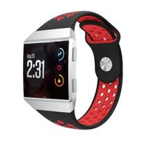 Kvėpuojantis dviejų spalvų silikoninis laikrodžio dirželis Fitbit Ionic raudona