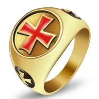 Vintažinis auksinis kryžiaus žiedas Klasikinis žiedas Vyriški ir moteriški papuošalai No. 7