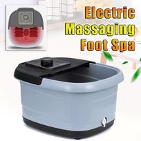 500W Electric Foot Spa Bath Massager Rolling Vibration Heat Electric Oxygen Bubbles For Relieve Pressure Relaxation 38.5 x 31.5 x 21 cm