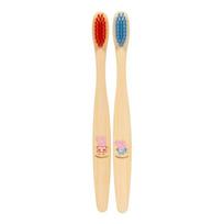Dantų šepetėlis vaikams Peppa Pig Bamboo Toothbrush Kids Flat, 2 vnt.