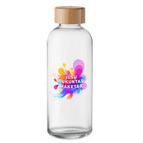 Stiklinis vandens butelis "FRIS" su Jūsų sukurtu dizainu (650ml)