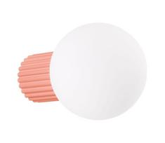 Sollux SL.1752 - Sieninis vonios šviestuvas HALO 1xG9/8W/230V IP44 rausva