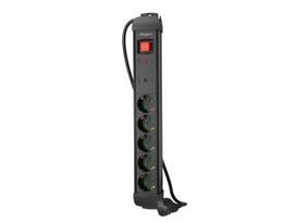 LANBERG Power strip, 5.0m, 5 x 230 SC, SP1-05F-0500-BK