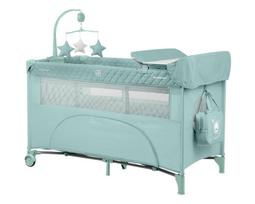 Kelioninė lovytė maniežas su dviejų lygių dugnu Kikkaboo Nighty, Night Mint