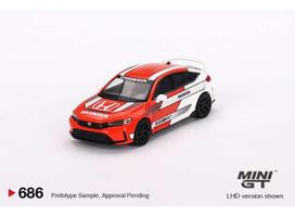 PRE-ORD3R Mini GT Modeliukas 2023 Honda Civic Type R Pace Car, red