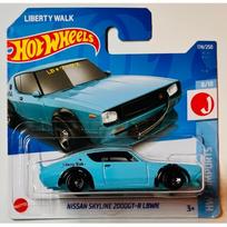 KORTELĖ 5/10!!!   Hot Wheels Mainline Modeliukas Nissan Skyline 2000GT-R LBWK light blue