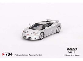 PRE-ORD3R Mini GT Modeliukas 1/64 1995 Bugatti EB110 GT, grey-silver
