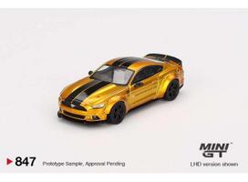 PRE-ORD3R Mini GT Modeliukas 1/64 2017 Ford Mustang LB-Works LB, gold