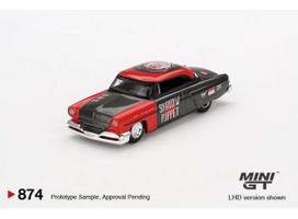PRE-ORD3R Mini GT Modeliukas 1/64 1954 Lincoln Capri Hot Rod Shadow Puppet, black/red