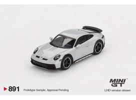PRE-ORD3R Mini GT Modeliukas 1/64 2023 Porsche 911 (992) Dakar Ice, grey metallic