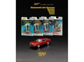 Mini GT Modeliukas 1/64 1971 Ford Mustang Mach 1 *Diamonds Are Forever*, red (yra Sandėlyje)