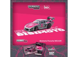 PRE-ORD3R Tarmac Modeliukas 1/64 Bisimoto Porsche 935 K3V, grey/pink