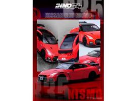 Inno64 Modeliukas 1/64 Nissan GT-R (R35) NISMO, red (yra Sandėlyje)
