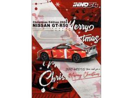 Inno64 Modeliukas 1/64 Nissan GT-R50 *XMAS 2024*, red Christmas (yra Sandėlyje)