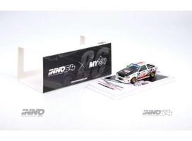 Inno64 Modeliukas 1/64 Toyota Corolla Levin AE86 #326 *Trackerz Racing*, white/black/red (yra Sandėlyje)