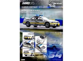 PRE-ORD3R Inno64 Modeliukas 1/64 1997 Nissan Skyline GT-R (R33) 24 Hours Le Mans Offical Pace Car, silver/yellow