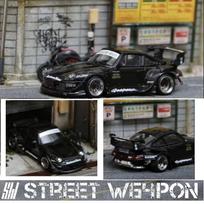Street Weapon Modeliukas 1/64 Porsche RWB 993, black (yra Sandėlyje)