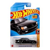 SKILĘS BLISTERIS!!!   Hot Wheels Mainline Modeliukas 89 Mercedes Benz 560 Sec AMG Black Long Card